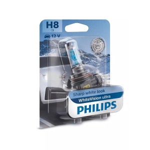 Λάμπα Philips H8 White Vision Ultra 12V 35W 3800K Λάμπα Philips H8 White Vision Ultra 12V 35W 3800K