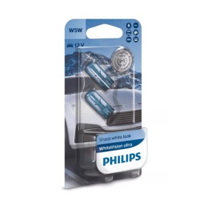 Λάμπες Philips W5W White Vision Ultra 12V 5W 3300K Λάμπες Philips W5W White Vision Ultra 12V 5W 3300K