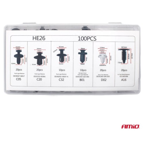 ΚΛΙΠΣ ΑΥΤΟΚΙΝΗΤΟΥ ΣΕΤ 100ΤΕΜ