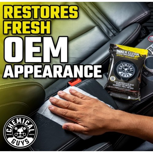 Chemical Guys InnerClean Μαντηλακια Καθαρισμου για το Εσωτερικο του Αυτοκινητου (50ΤΜΧ) Chemical Guys InnerClean Μαντηλακια Καθαρισμου για το Εσωτερικο του Αυτοκινητου (50ΤΜΧ)
